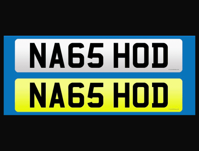Number plate NA65 HOD